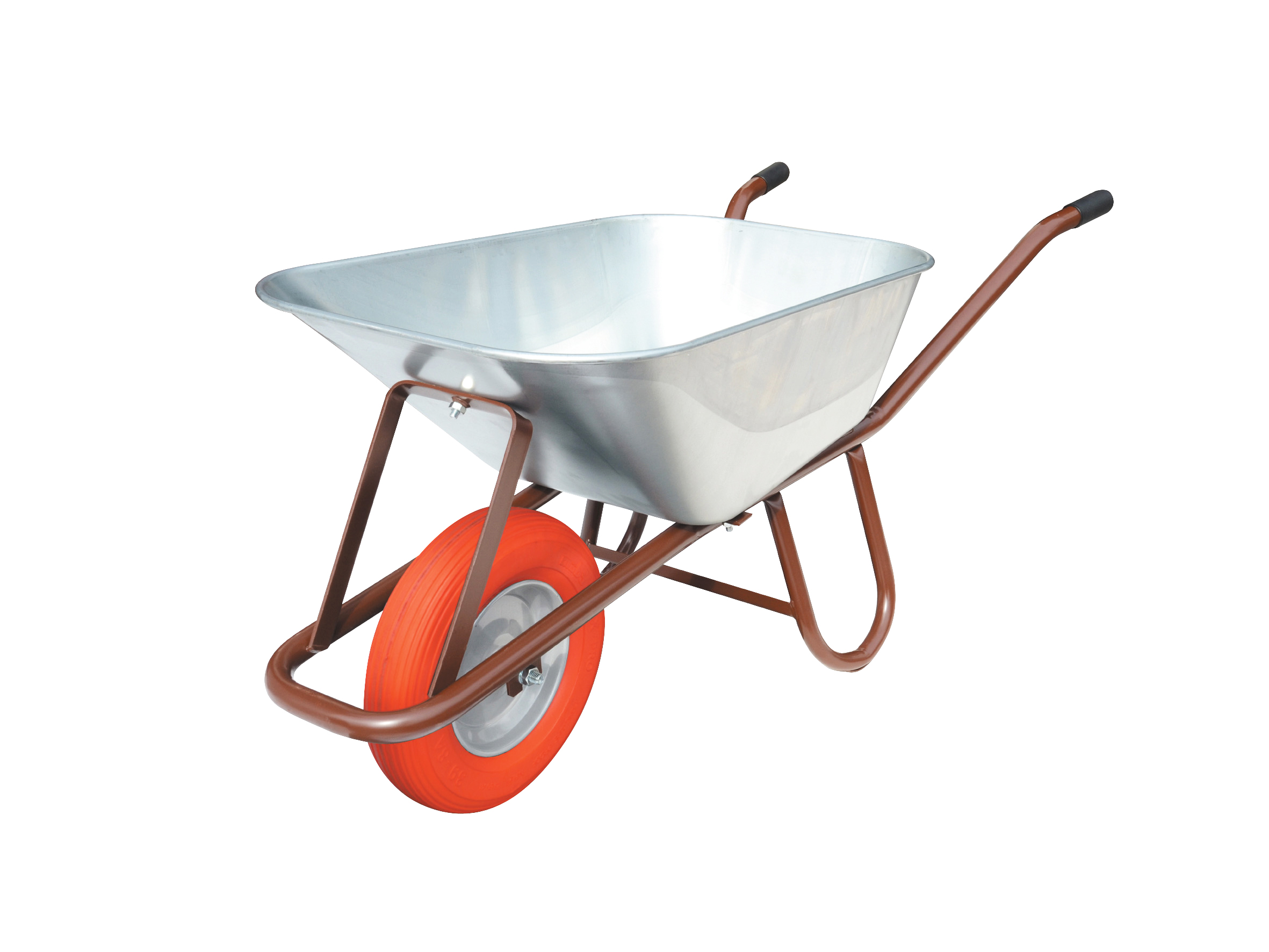 MÜBA Muldenkarre "Betonkarre" Mulde 90L halbe Drahteinlage, Polymerkugellager, Tragfähigkeit 200KG