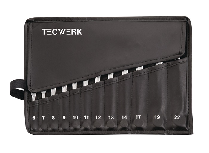 TECWERK Ring-Maulschlüsselsatz 12-tlg. in Rolltasche