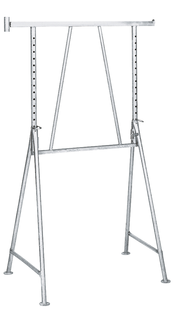 MÜBA Stahlrohr-Gerüstbock,1,20 m x 1,20 - 1,95 m, Tragfähigkeit 1500kg, verzinkt