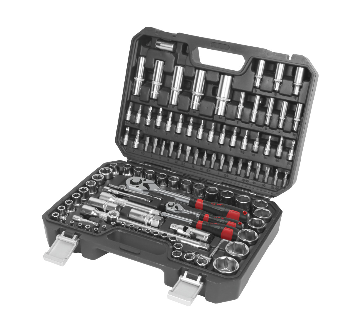 HEYCO QUALITÄTSWERKZEUGE Heyco Steckschlüsselgarnitur 1/2"+1/4", 108-teilig