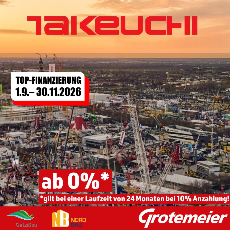 Takeuchi Top-Finanzierung – Jetzt investieren und sparen