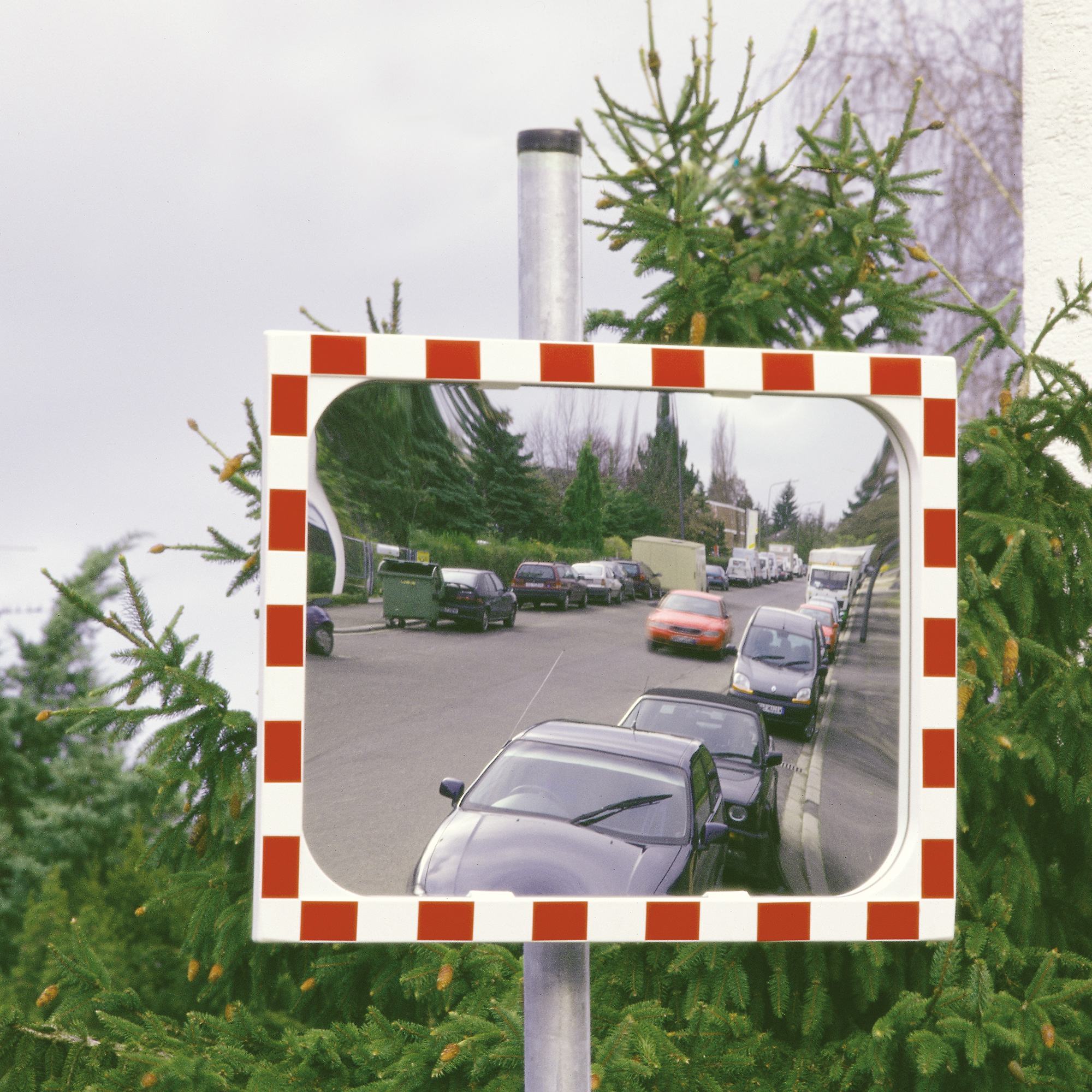 MORAVIA Verkehrsspiegel Diamond-3 rot-weiss 800x1000mm