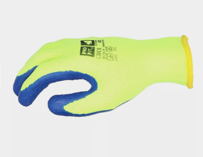 FITZNER  Winter Arbeitshandschuhe "Super Cool", Latex, gelb/blau