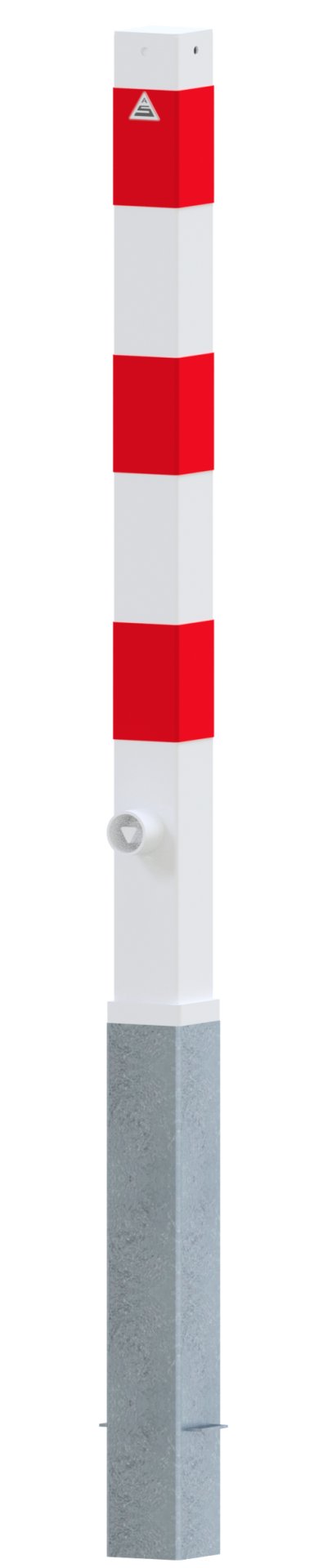 Absperrpfosten 70x70mm/mit Dreikantverschluss "W"