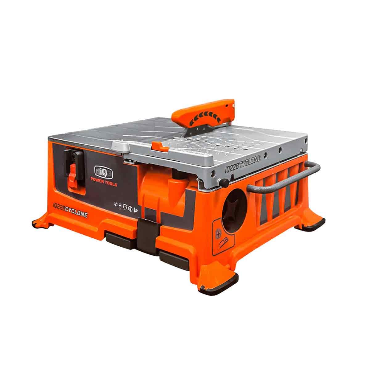 IQ POWER TOOLS iQ228CYCLONE 180mm Fliesen-Trockentischsäge mit integrierter Staubabsaugung