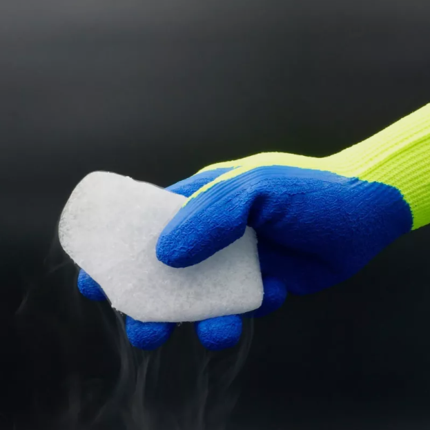 FITZNER  Winter Arbeitshandschuhe "Super Cool", Latex, gelb/blau