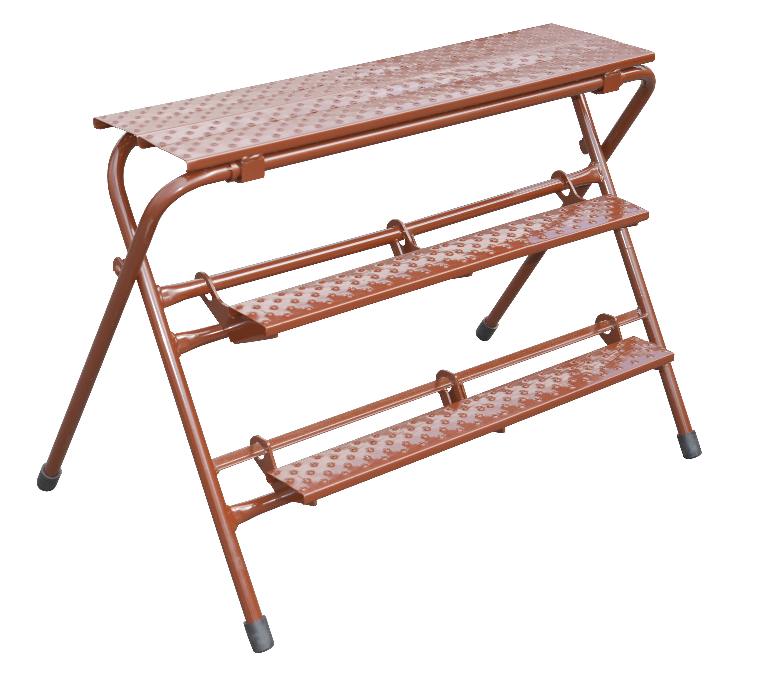 MÜBA GS-Klappbock, lackiert, Auftritt-Tiefe 25cm, Standfläche 1,00x0,25 m, Breite 1,10 m, Höhe 0,75