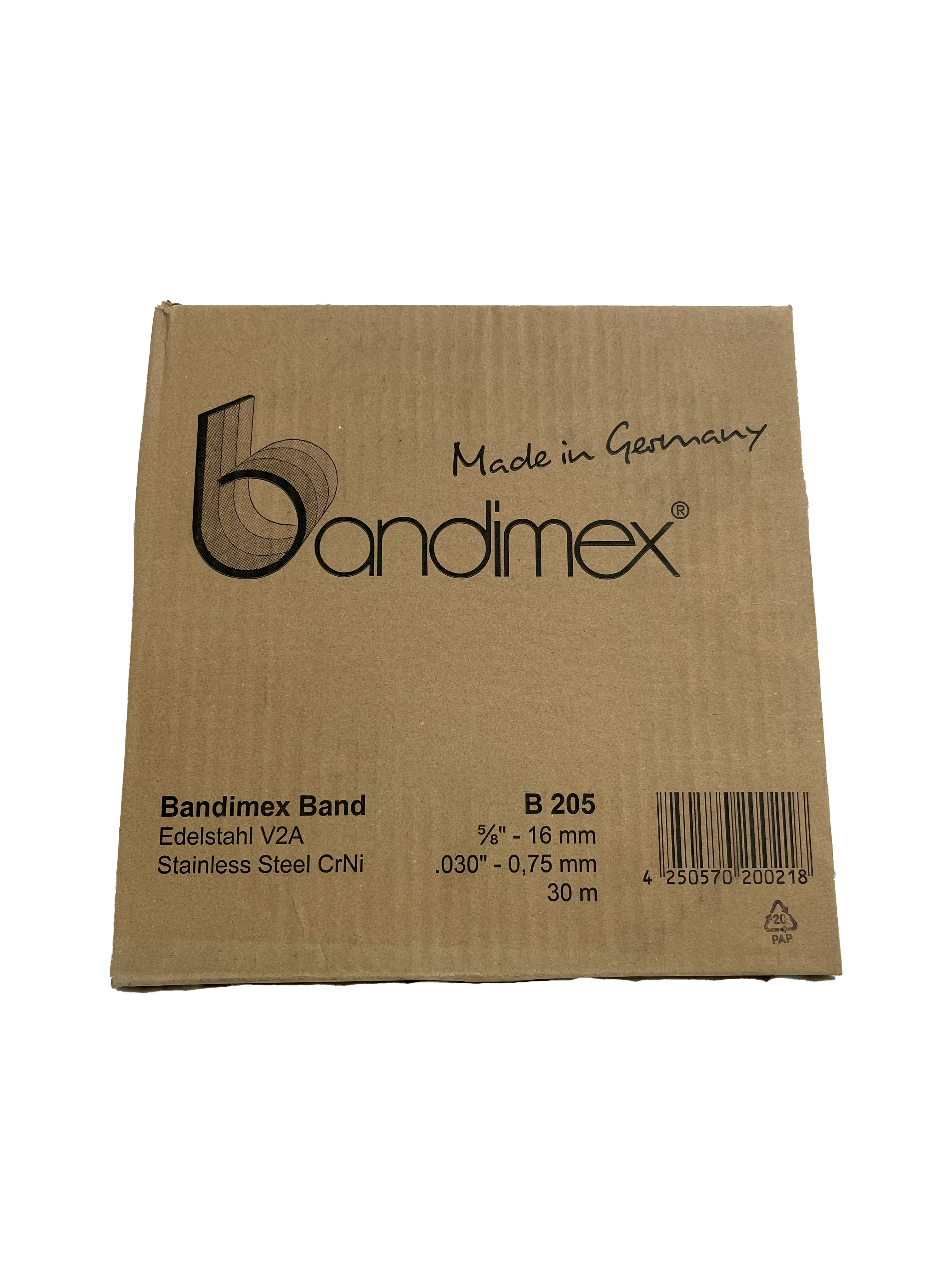 BANDIMEX Schilder-Stahlband 3/4" V2A, 30 mtr.