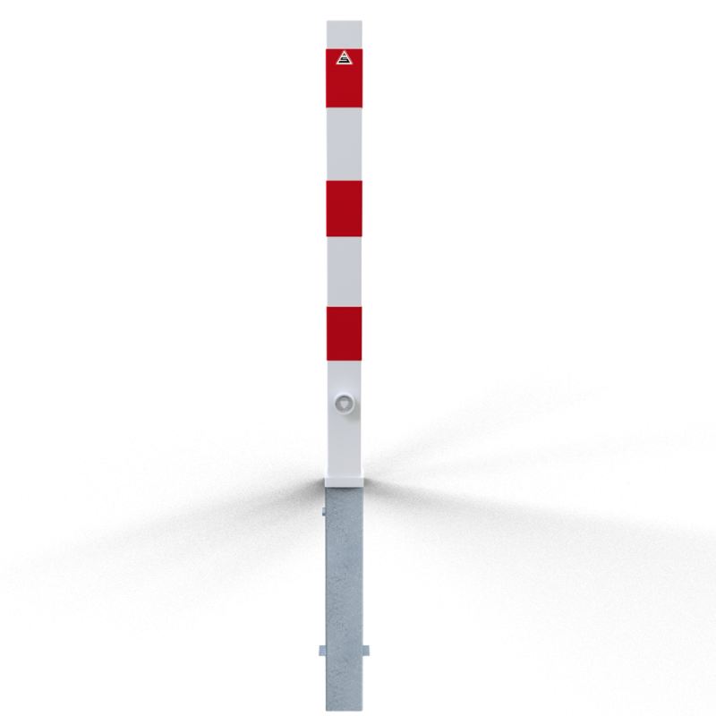 Absperrpfosten 70x70mm/mit Dreikantverschluss "W"