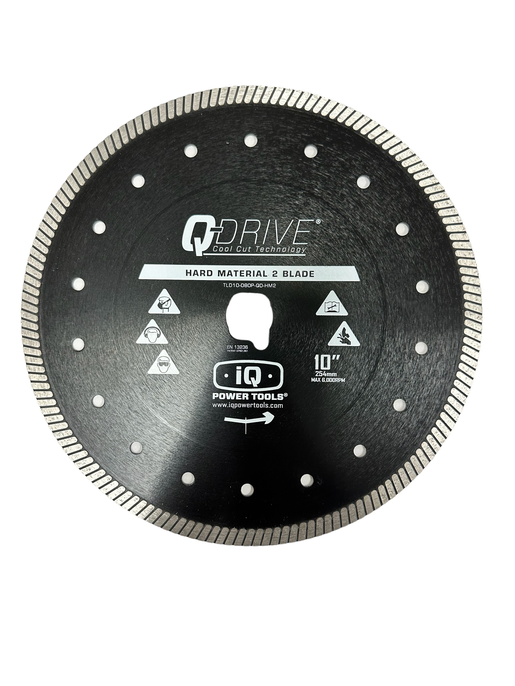 IQ POWER TOOLS 254mm Q-Drive-Sägeblatt, schwarz Sägeblatt für harte Materialien für die iQTS224