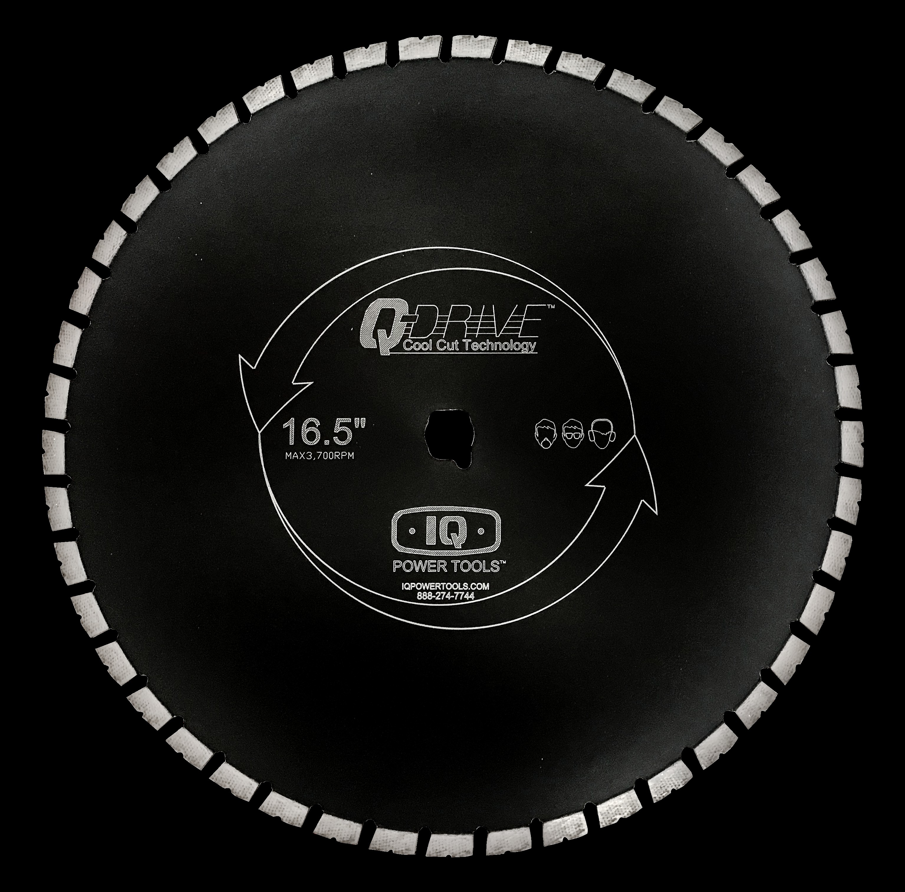 IQ POWER TOOLS 420mm segmentiertes Q-Drive Sägeblatt schwarz Sägeblatt für IQMS362i