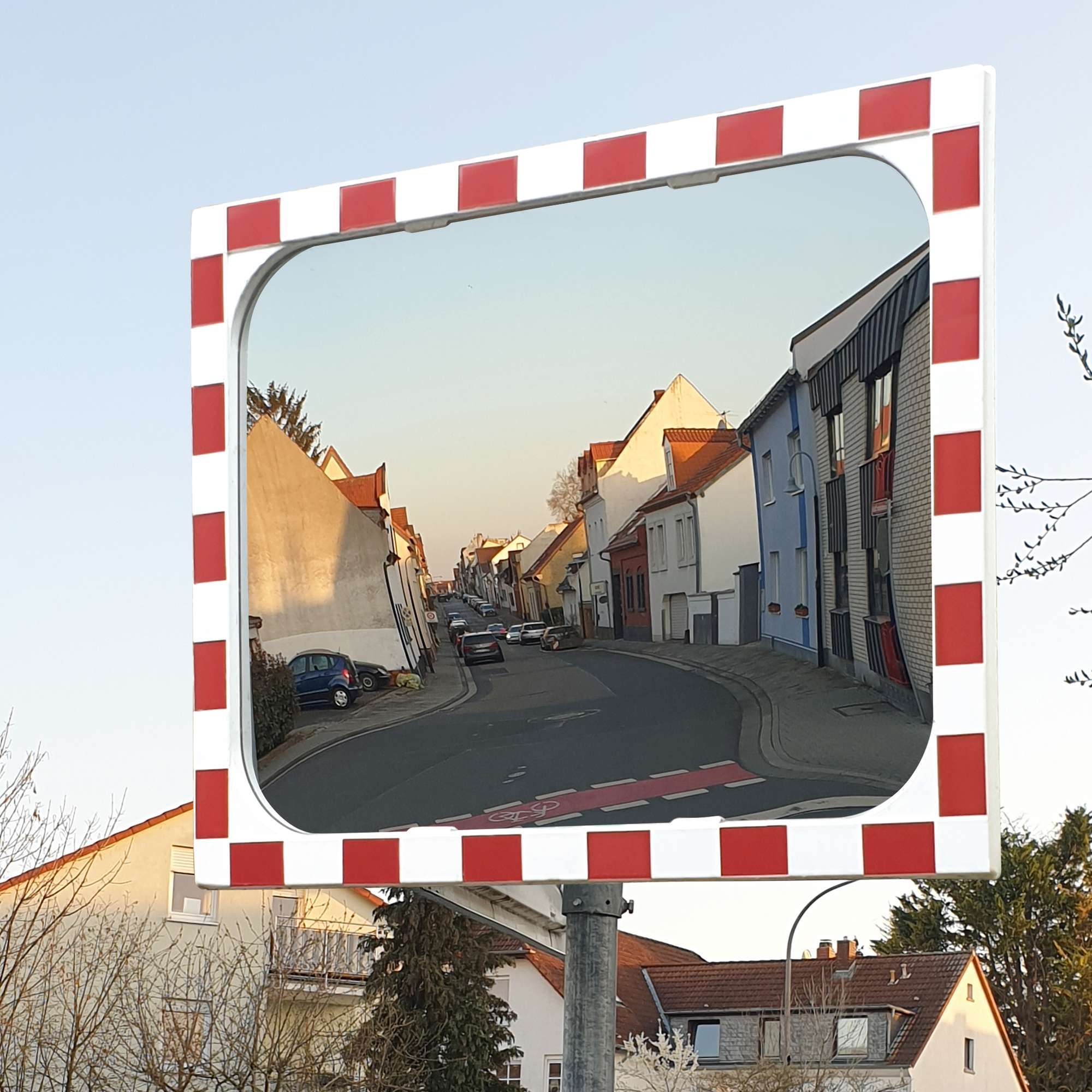 MORAVIA Verkehrsspiegel Diamond-1 rot-weiss 400x600mm