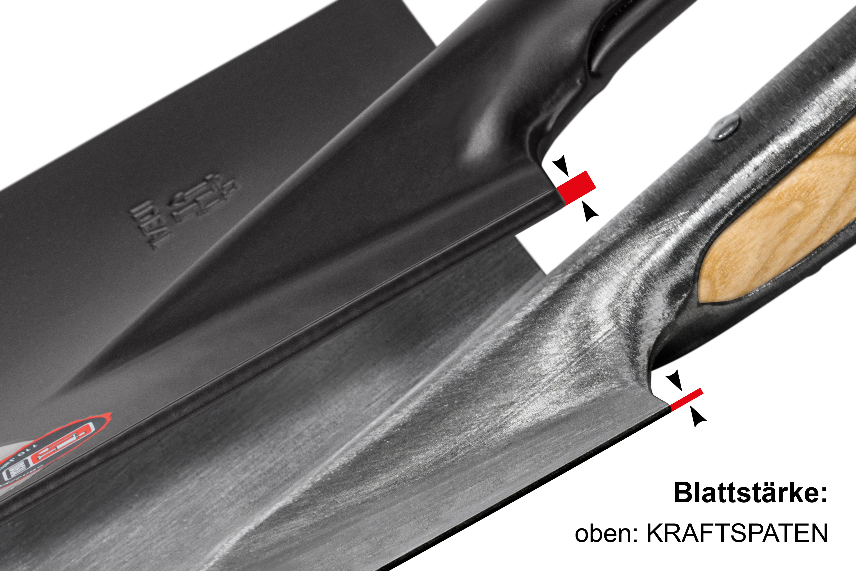 IDEALSPATEN KRAFTSPATEN Gärtnerform, Gr. 2 mit Hartholzknauf