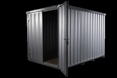 BOS SchnellbauContainer 3x2m, 2-flügelige Tür(1750x1890mm) auf der 2m Seite