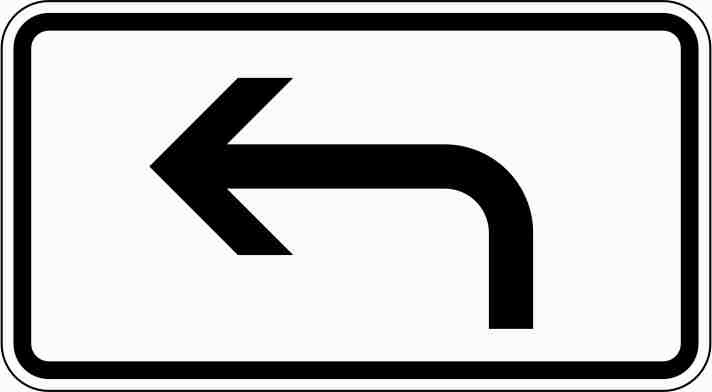 Zusatzschild  Nr. 1000-11, Alu RA2 330x600 mm links